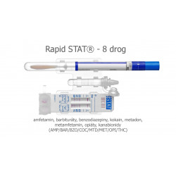 test na drogy – vysoká citlivost - MAVAND Rapid STAT® - 8 drog (AMP/BAR/BZO/COC/MTD/MET/OPI/THC)